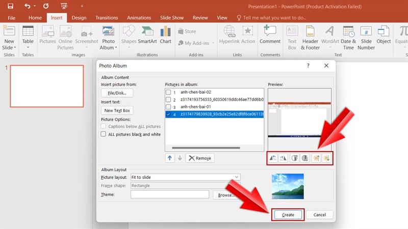 Cách tạo album ảnh trong PowerPoint Cách tạo album ảnh trong PowerPoint