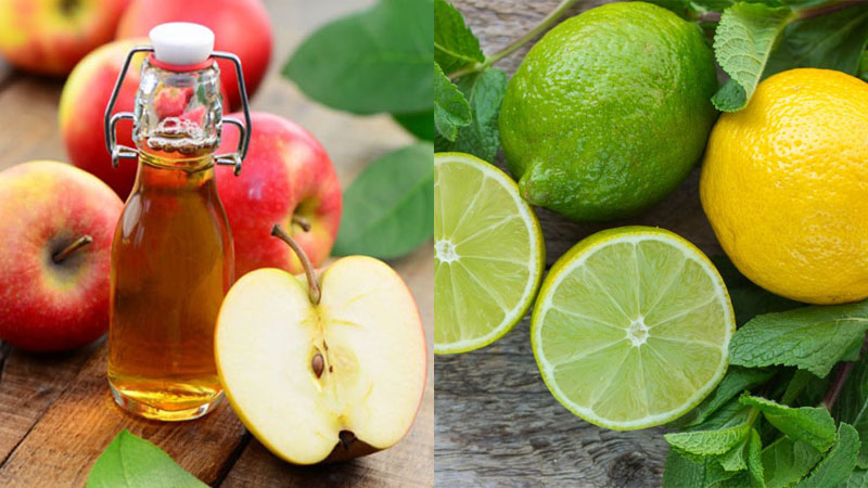 Apple cider vinegar and lemon