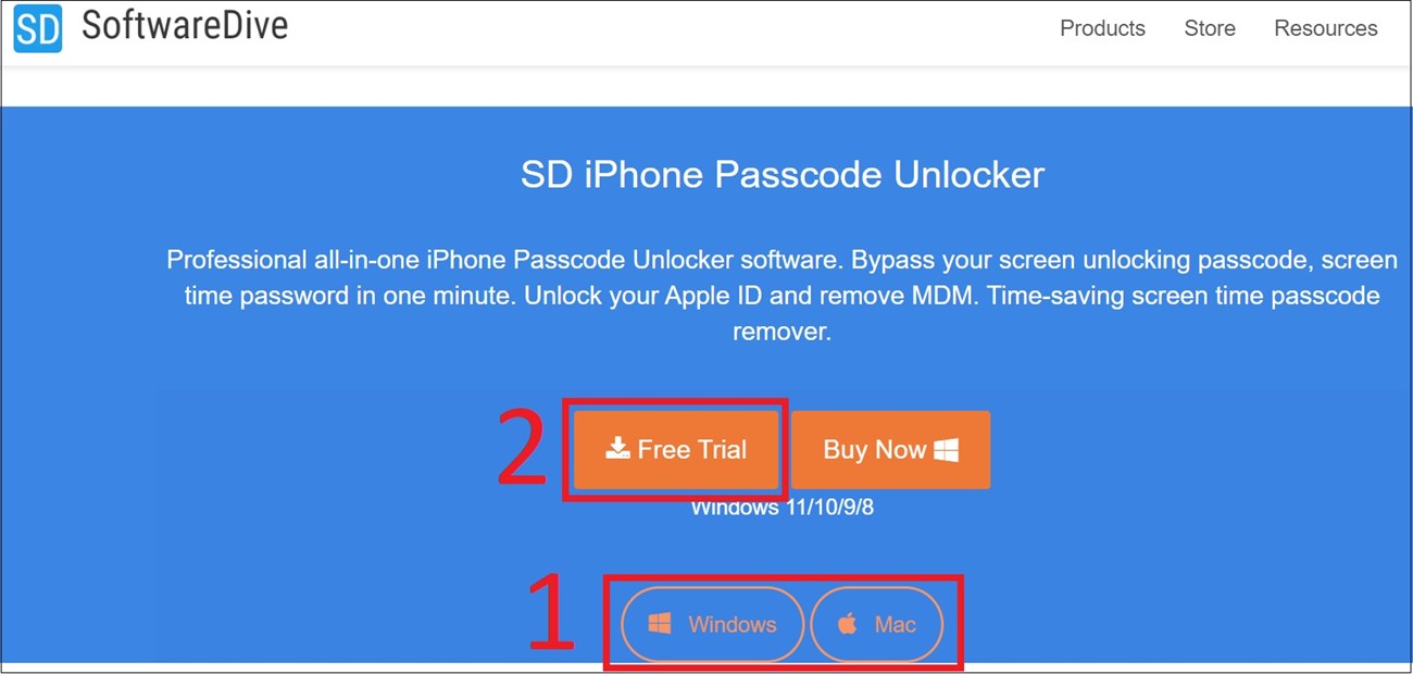 Tải SD iPohne Passcode Unlocker