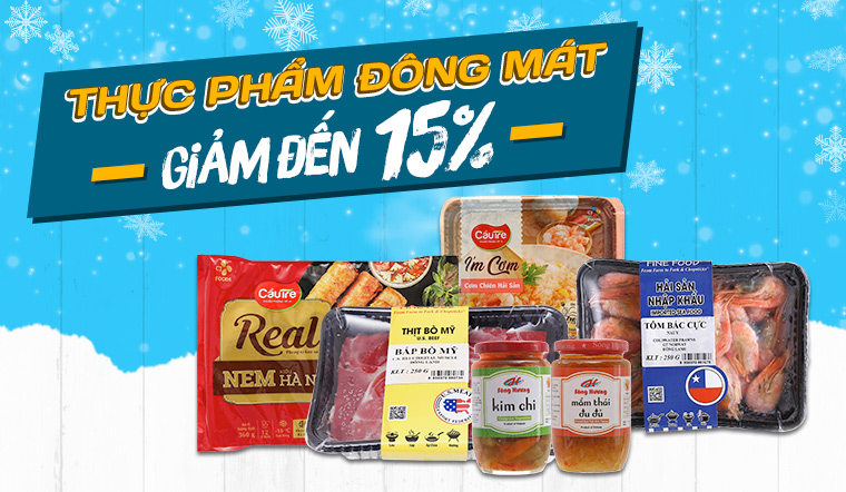 Từ ngày 10/2 - 17/2/2022, thực phẩm đông mát giảm đến 15%