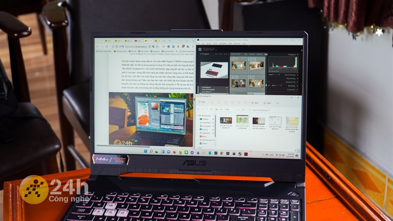 ASUS TUF Gaming FX506HCB (HN144W) cũng mang lại khả năng đa nhiệm rất tốt và ổn định.