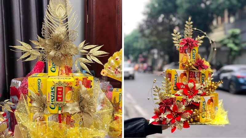 How to make a cake tower, a fortune beer tower as a gift for Tet