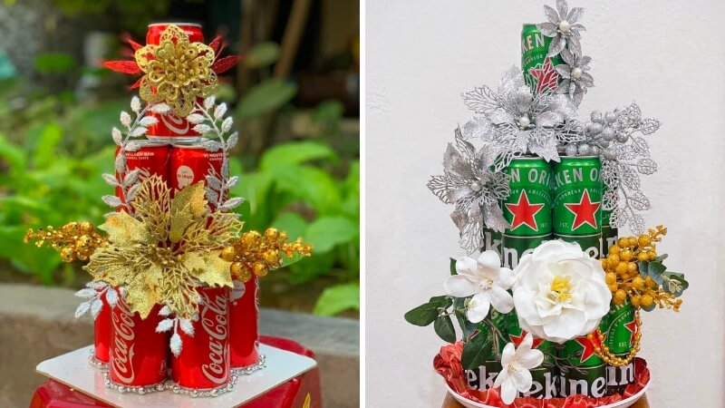 How to make a cake tower, a fortune beer tower as a gift for Tet