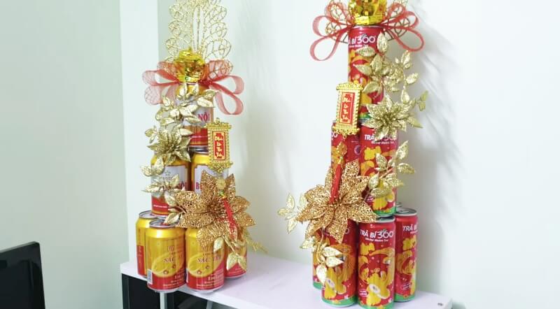 How to make a cake tower, a fortune beer tower as a gift for Tet