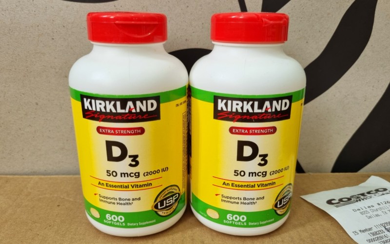 Viên uống Kirkland Extra Strength D3 2000 IU