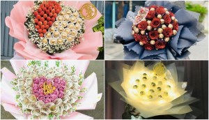 7 kiểu bó hoa socola, trái cây đẹp, độc lạ làm quà tặng trong ngày Valentine