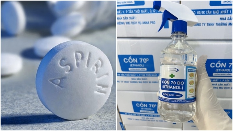 Nguyên liệu dùng aspirin chữa nứt gót chân