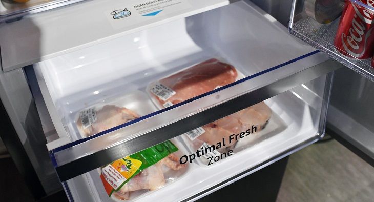 Hướng dẫn cách điều chỉnh nhiệt độ tủ lạnh Samsung đúng cách > Chỉnh nhiệt độ ngăn dành riêng cho thực phẩm tươi sống (ngăn cấp đông mềm)