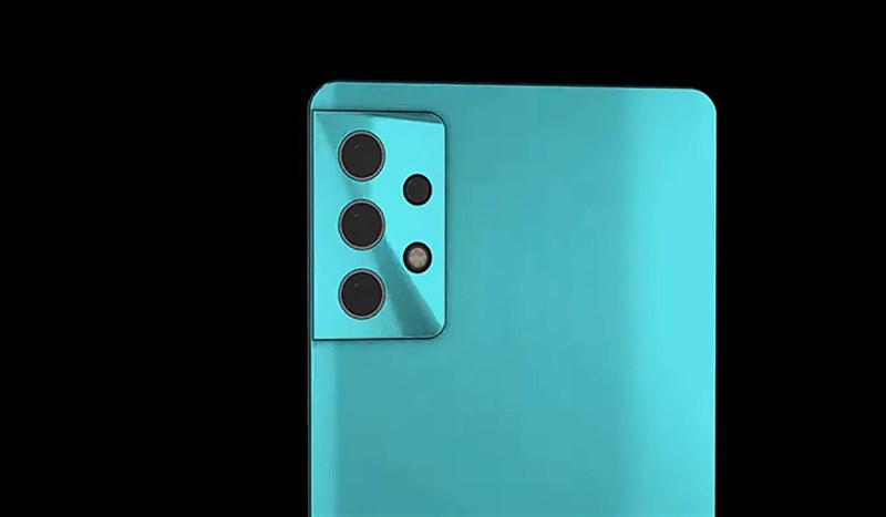 Ảnh render về cụm camera sau với 3 ống kính của Galaxy F72