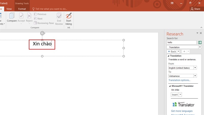 Hướng dẫn dịch nội dung sang ngôn ngữ mới trong PowerPoint