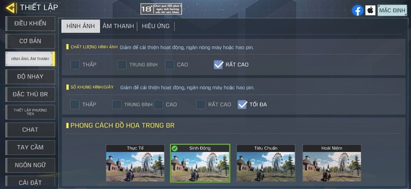 Thiết lập đồ họa game Call Of Duty trên Galaxy S22+