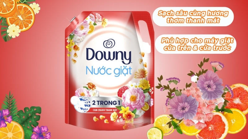 Nước giặt Downy hương cam chanh thanh mát