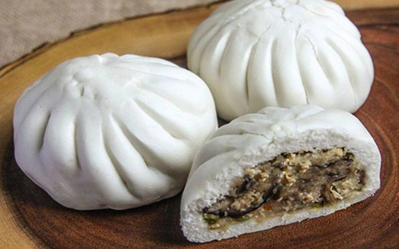 bánh bao nhân giò xào