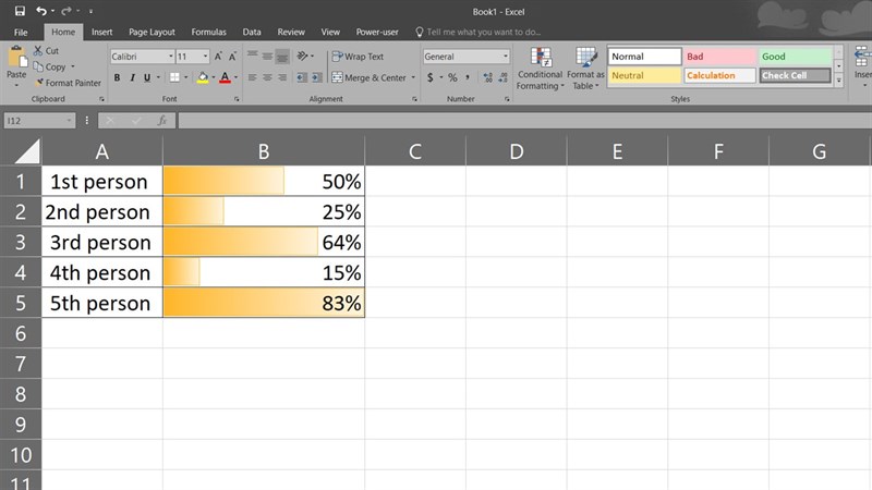 Cách tạo thanh tiến độ trong Excel
