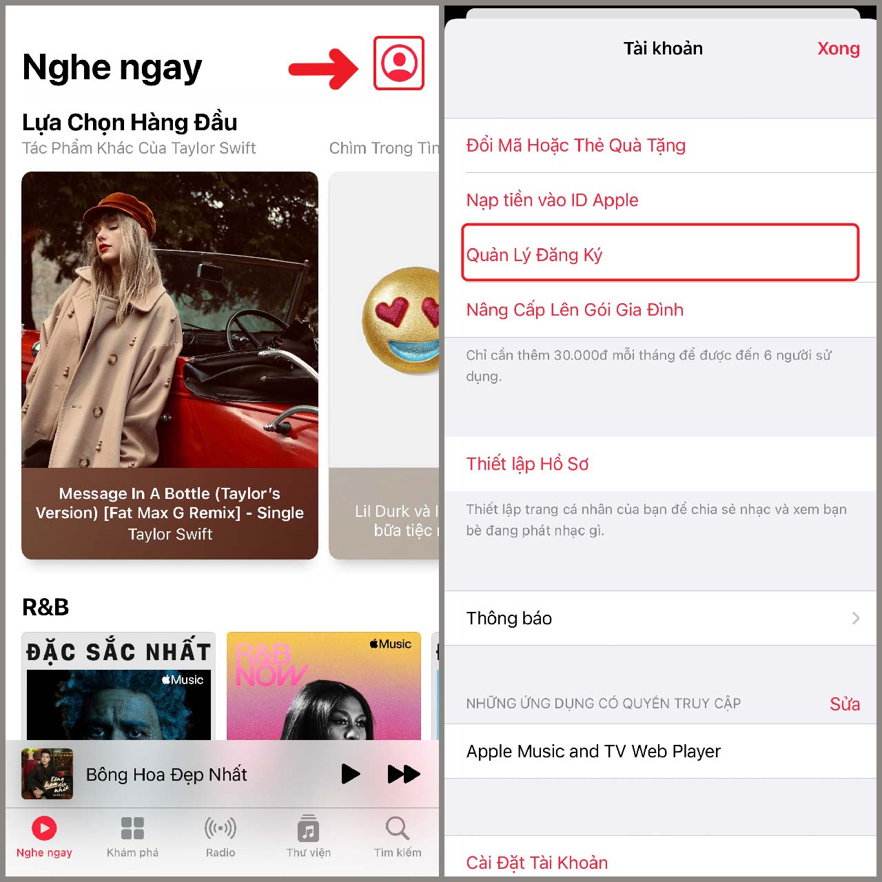 Cách hủy gói đăng ký Apple Music Cách hủy gói đăng ký Apple Music