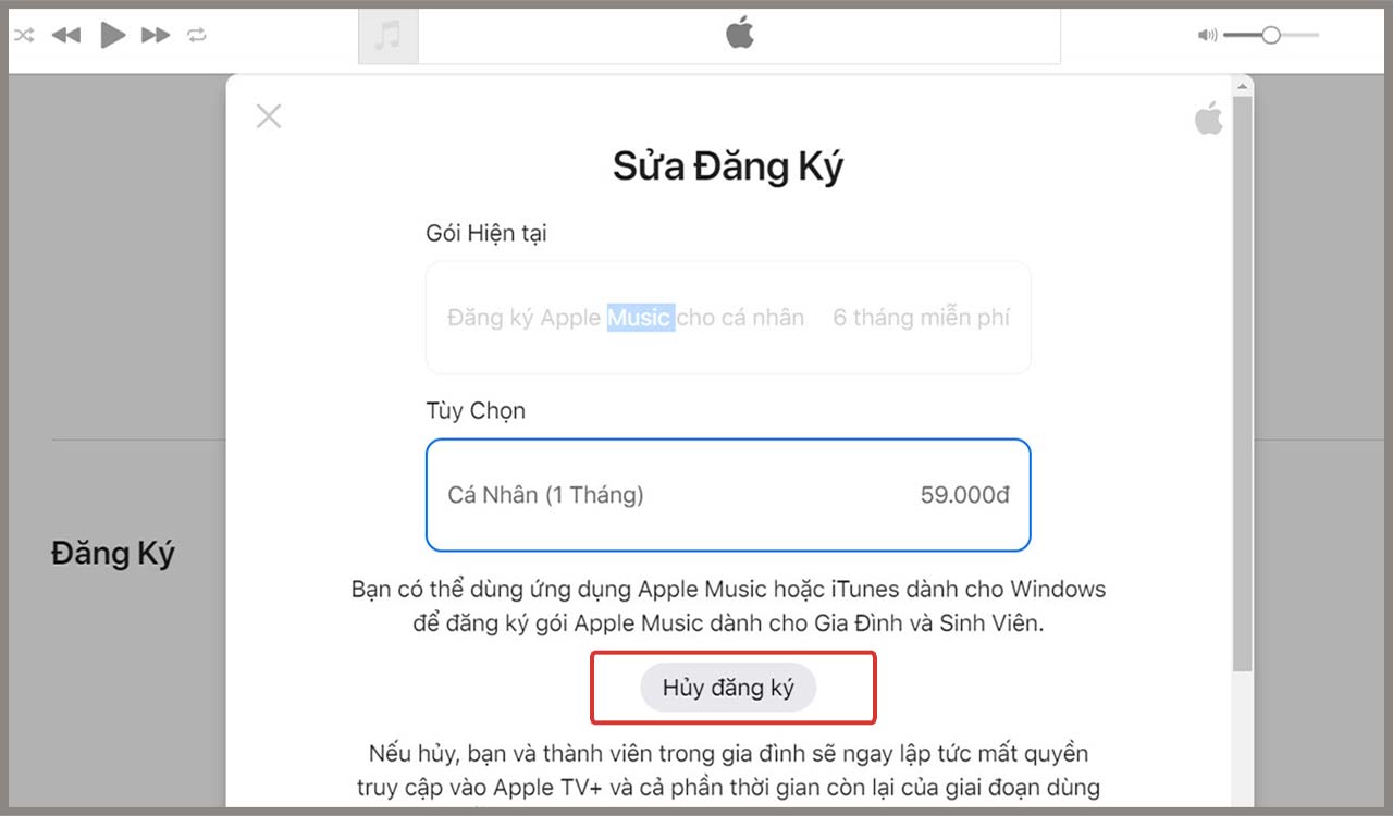 Cách hủy gói đăng ký Apple Music Cách hủy gói đăng ký Apple Music
