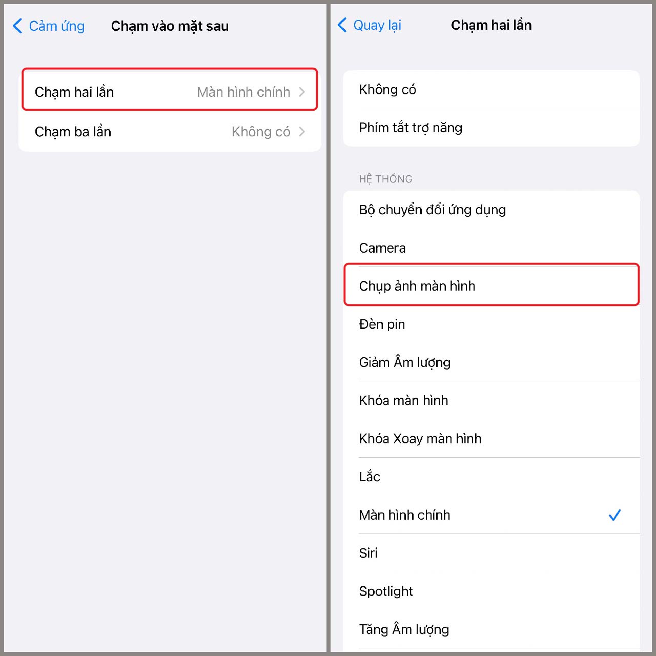 Chụp màn hình iPhone