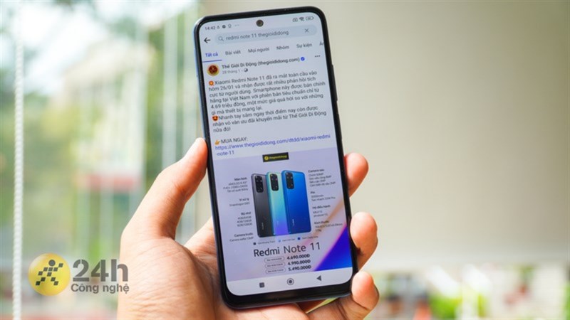 Màn hình của Redmi Note 11S đem lại cho người dùng trải nghiệm tốt