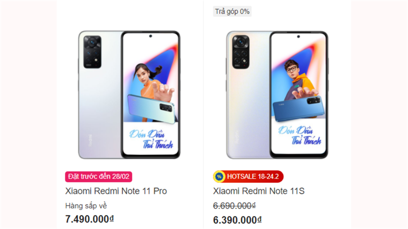 Redmi Note 11 Pro và 11S đang được chào bán với mức giá hấp dẫn tại TGDĐ