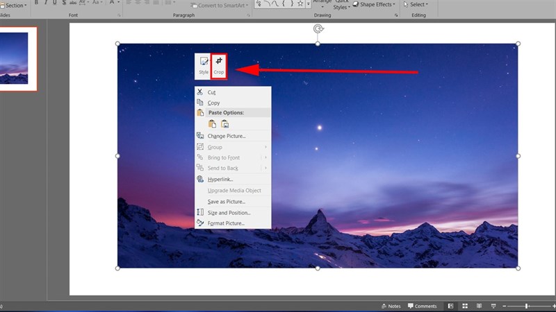 Cách cắt ảnh bằng cách sử dụng PowerPoint