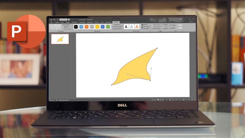 Cách thay đổi hình dạng shape bằng công cụ Edit Points trong PowerPoint