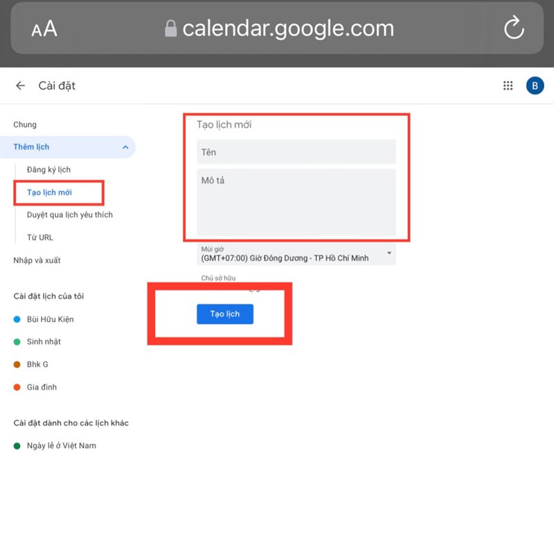 Cách tạo và theo dõi lịch âm trên điện thoại