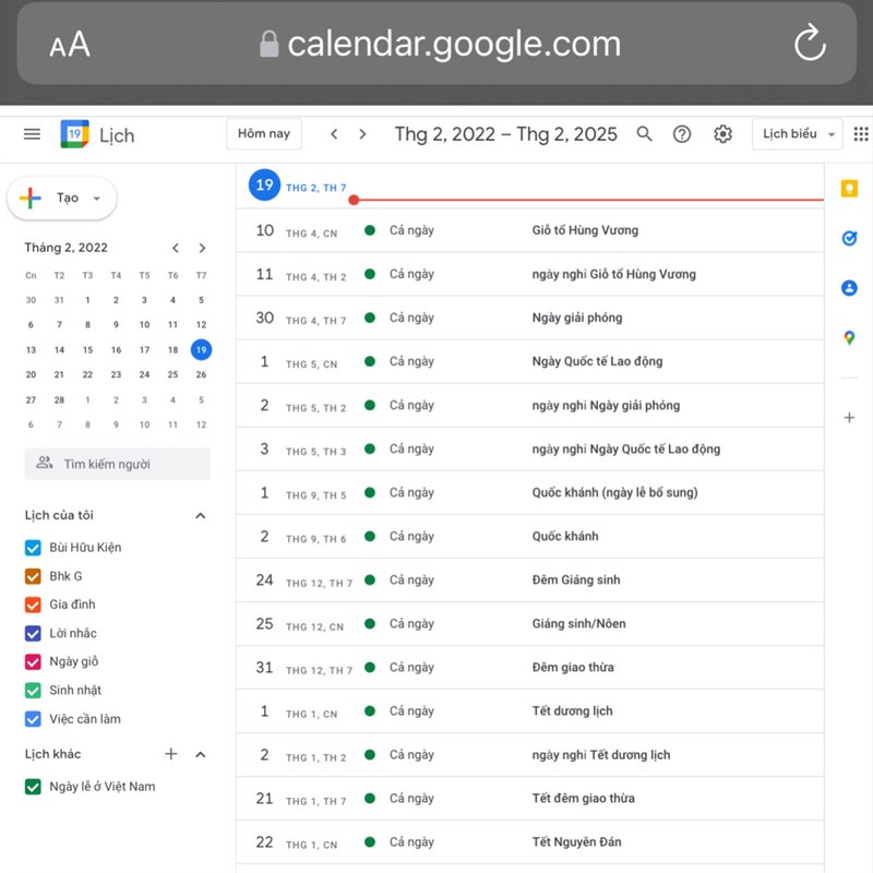 Cách tạo và theo dõi lịch âm trên điện thoại