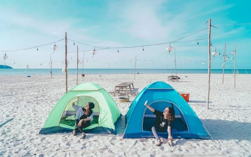 Bãi biển Đại Lãnh - một trong những nơi lý tưởng để cắm trại ngoài trời