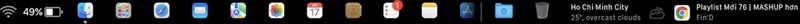 Dock trên thanh Touch bar full
