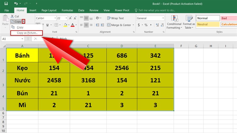 Cách chuyển File Excel sang dạng ảnh