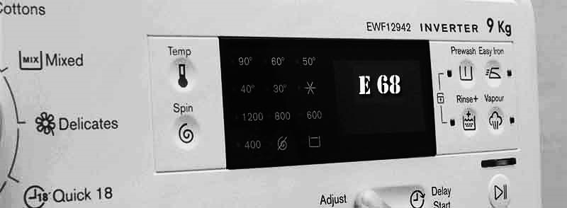 Dấu hiệu nhận biết máy giặt Electrolux lỗi E68