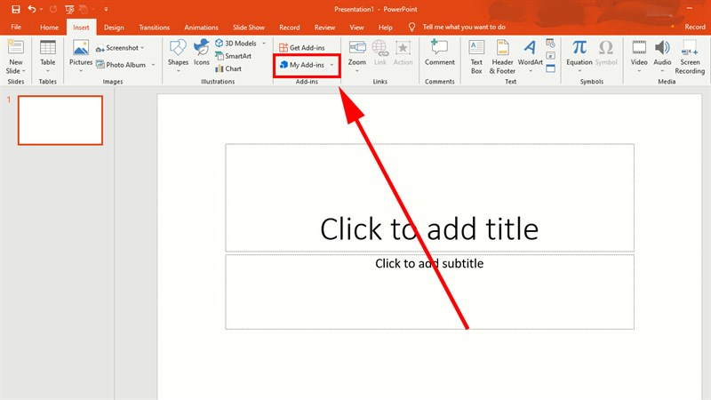 Cách thêm tiện ích bổ trợ Add ins vào PowerPoint