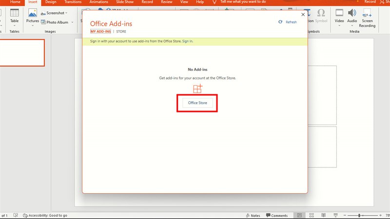 Cách thêm tiện ích bổ trợ Add ins vào PowerPoint