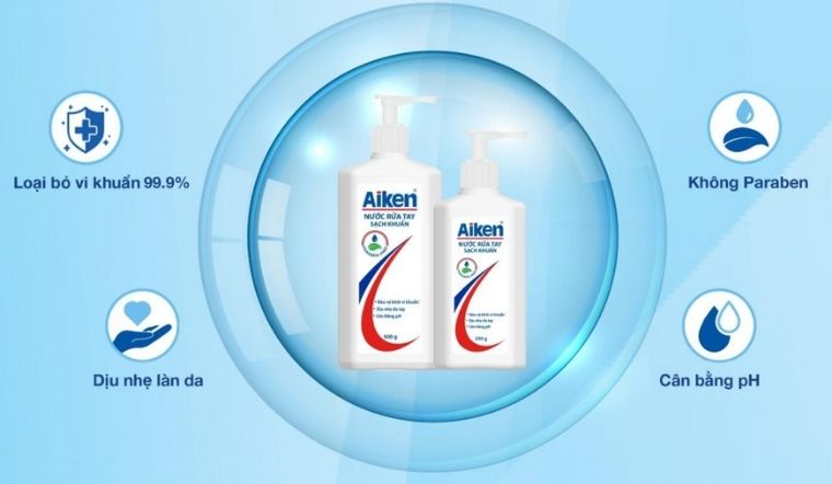 Khám phá nước rửa tay Aiken và khả năng kháng khuẩn vượt trội