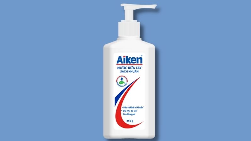Nước rửa tay Aiken với khả năng kháng khuẩn vượt trội