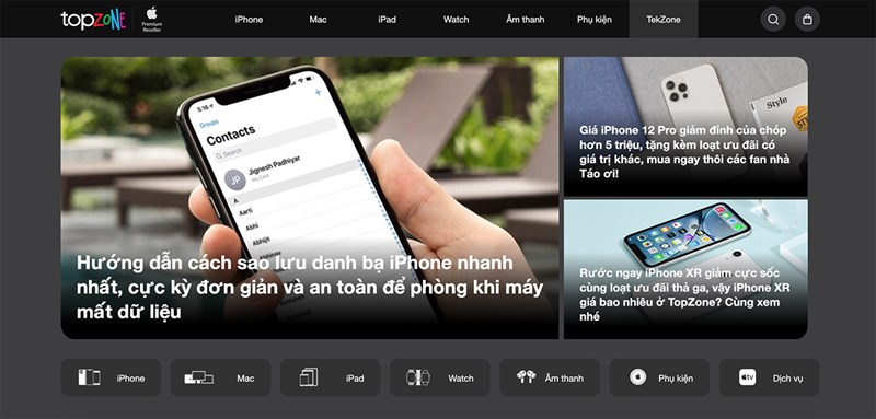 Giao diện trang tin tức TekZone hiện đại Giao diện trang tin tức TekZone hiện đại