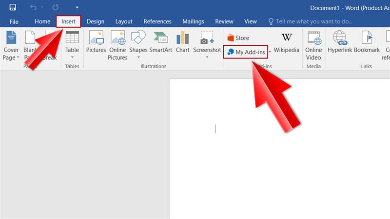 Hướng dẫn cách thêm tiện ích bổ trợ Add-ins vào trong Word