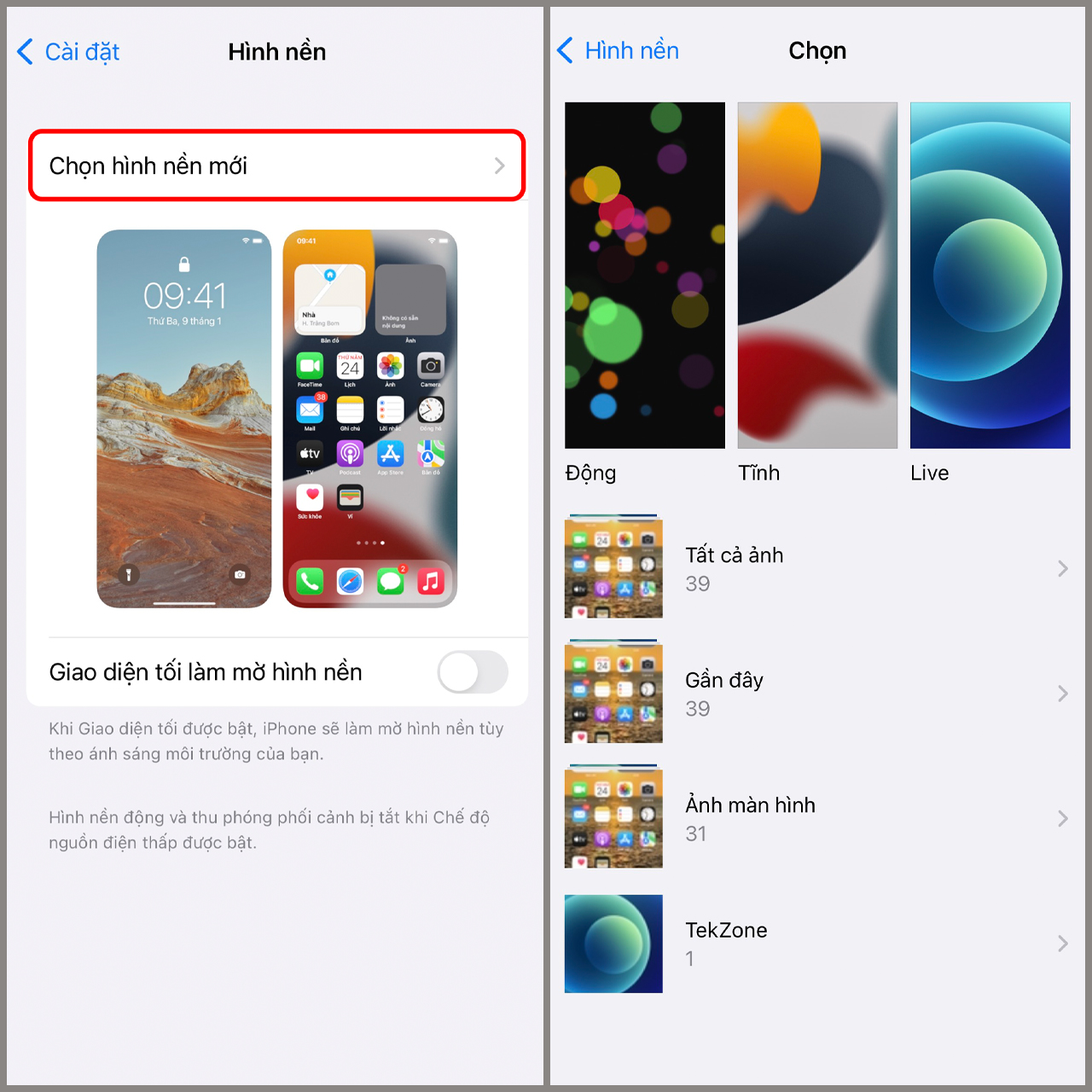 Thay đổi hình nền  iPhone Hỗ trợ iPhone