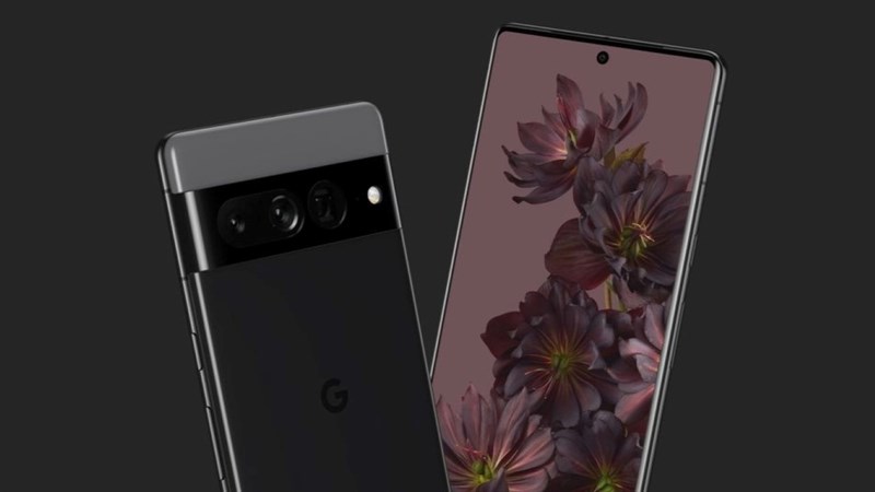 Render Google Pixel 7 Pro để lộ màn hình đục lỗ và bộ ba camera