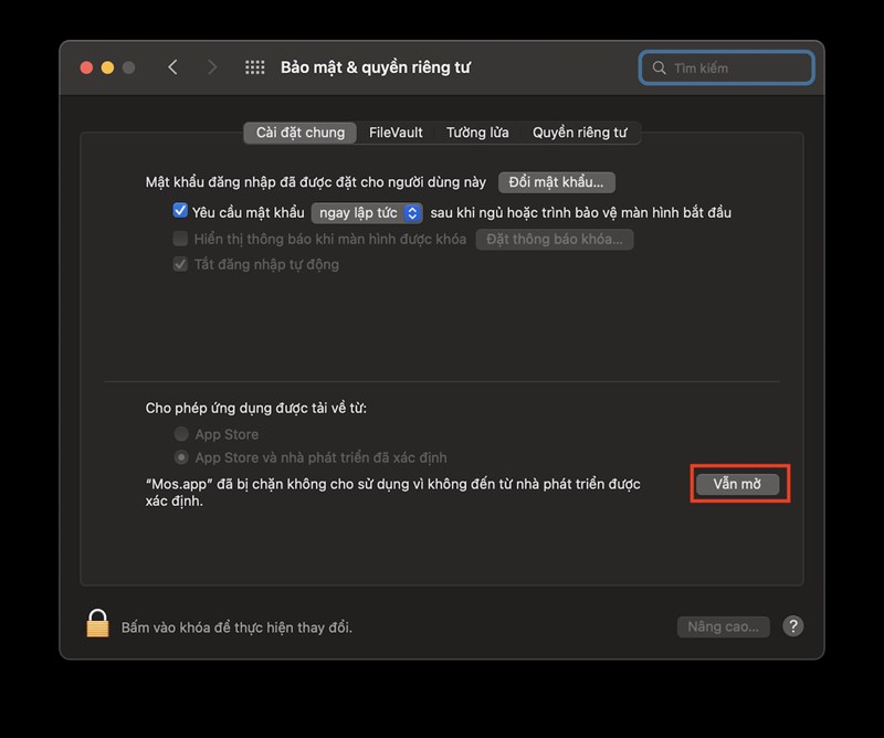 Cấp phép mở mos
