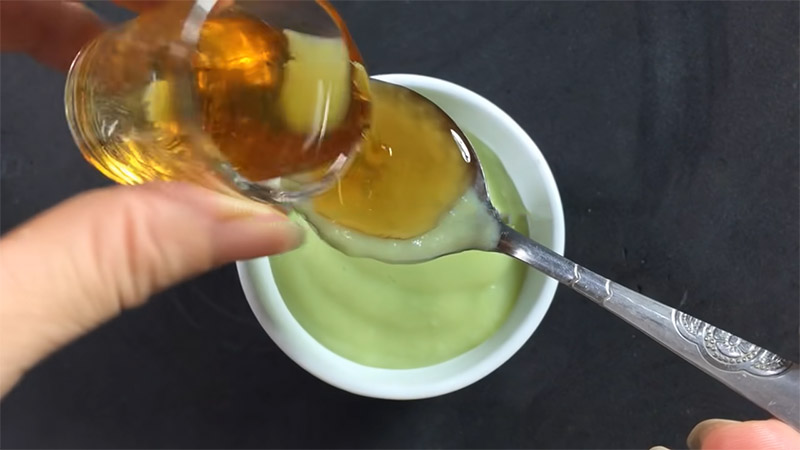 Add honey to the mask mixture
