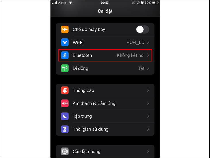 Chọn Bluetooth