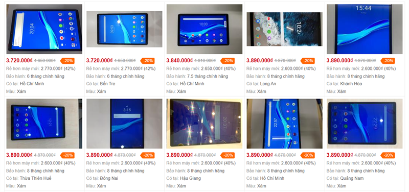 Một số mẫu máy tính bảng Lenovo Tab M10 FHD Plus hàng đổi trả tại <a href="https://baotiengiang.net" title="Bảo Tiến Giang" target="blank" rel="follow">Bảo Tiến Giang</a>