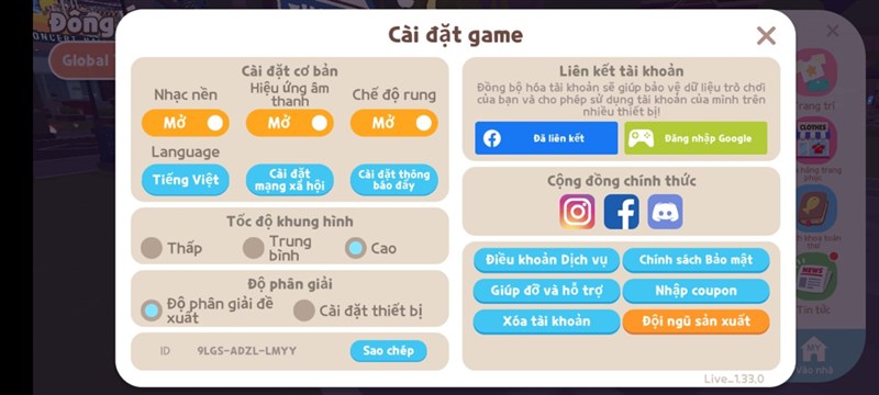 Thiết lập đồ họa game Play Together trên Redmi Note 11 Pro 4G. Thiết lập đồ họa game Play Together trên Redmi Note 11 Pro 4G.