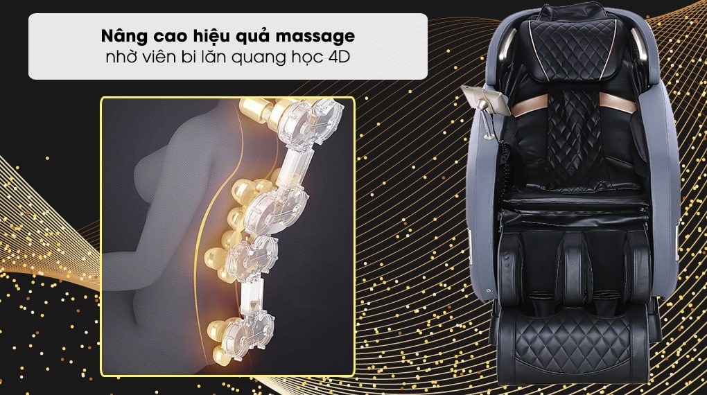 Nâng cao hiệu quả massage nhờ viên bi lăn quang học 4D