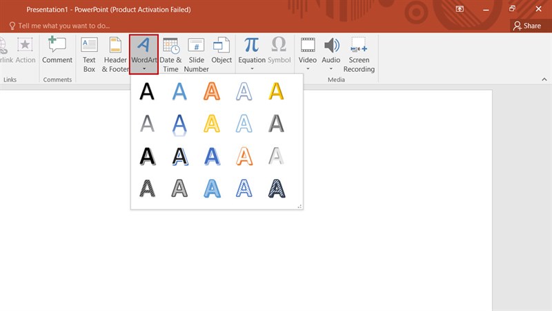 Hướng dẫn cách chèn kiểu chữ WordArt trong PowerPoint
