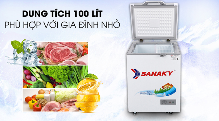 Tủ đông Sanaky 100 lít VH-1599HYK