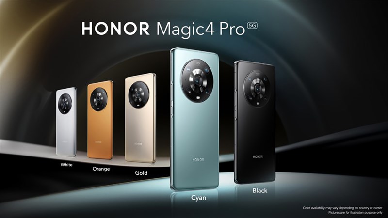 Nhiều phiên bản tùy chọn màu sắc của Honor Magic 4 Pro