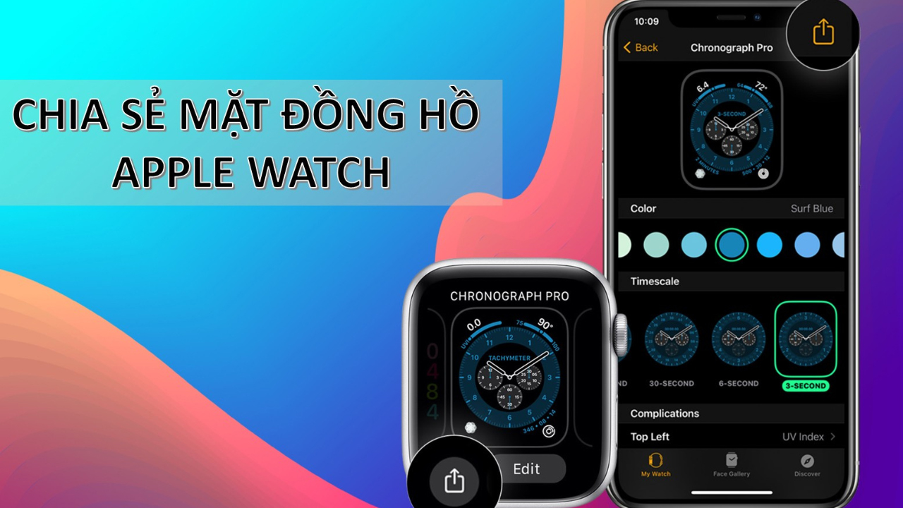 Cách chia sẻ mặt đồng hồ của Apple Watch