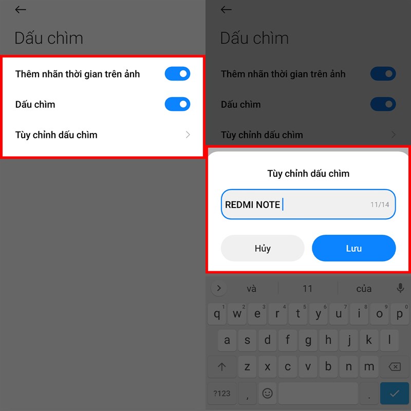Cách gắn watermark